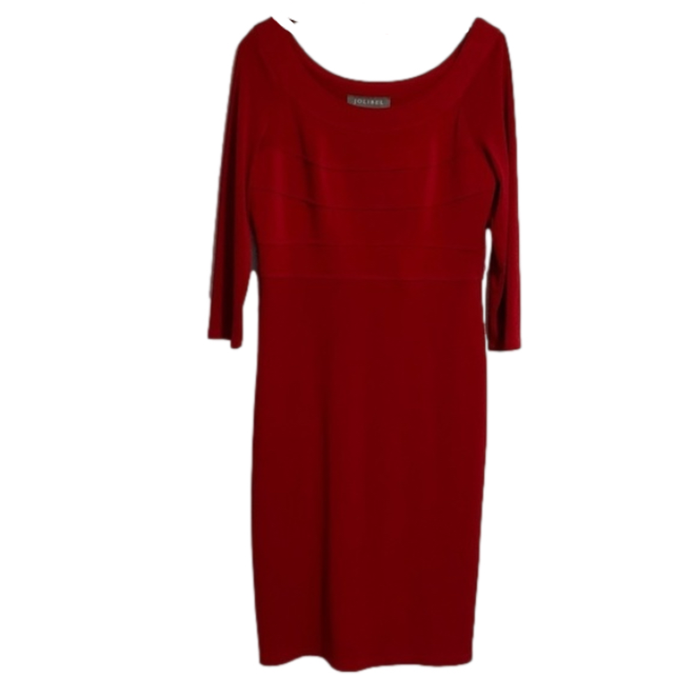 𝅺Jolibel Fully Lined Dress Size 6 Colour Red Made in Canada